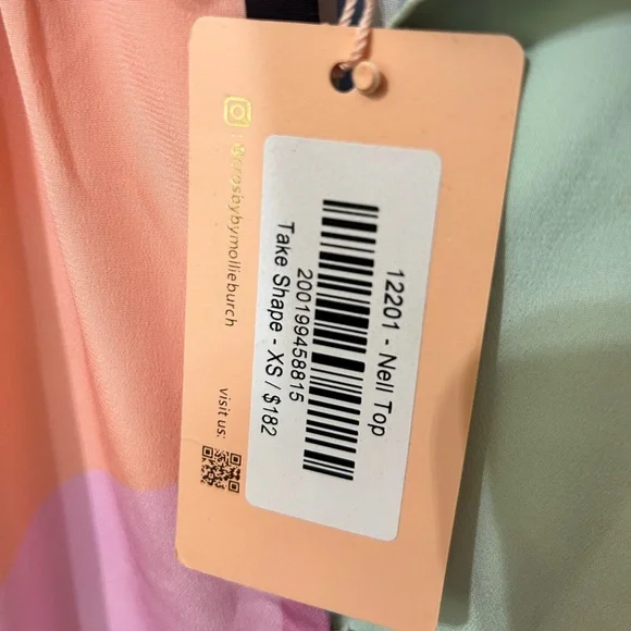 Crosby by Mollie Burch NWT Nell Take Shape Blouse Size XS Geometric $182 MSRP - Picture 5 of 10